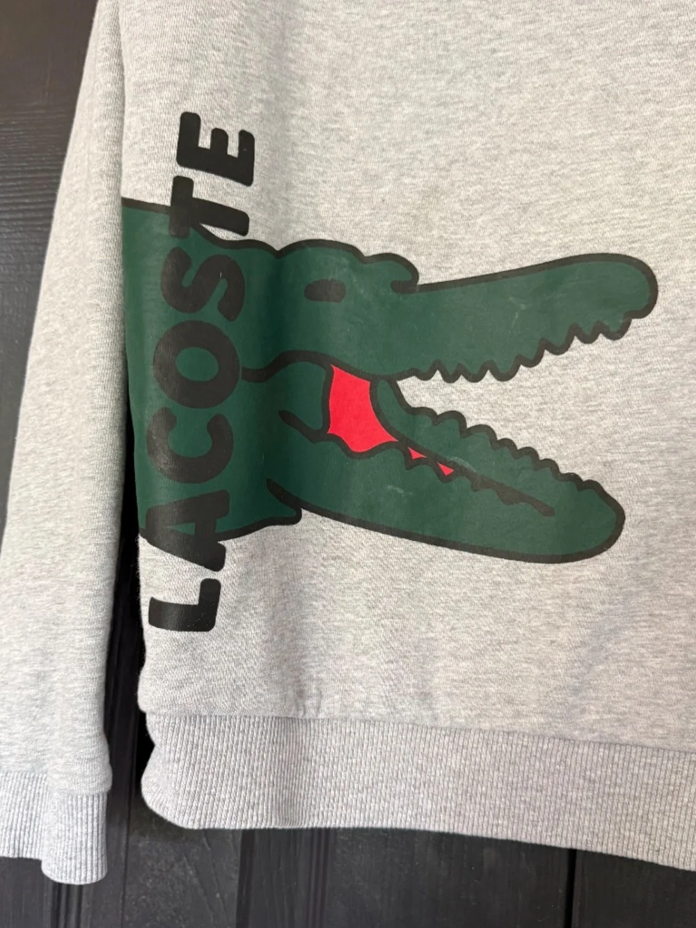 LACOSTE KIDS KIDS’ CROCODILE PRINT FLEECE SWEATSHIRT